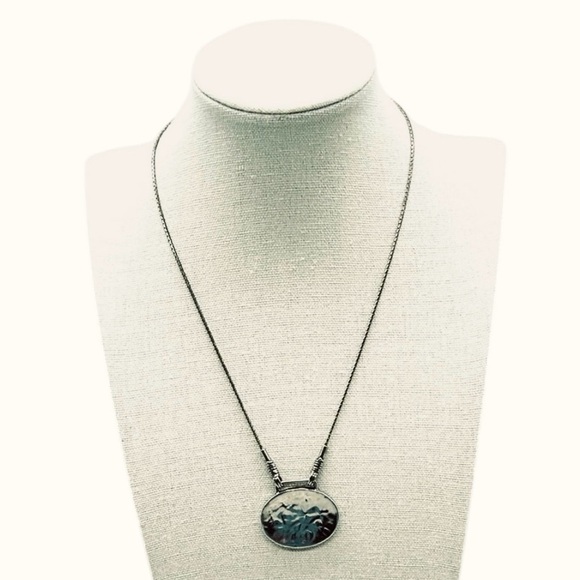 N1356 Vintage Silpada Oval 925 Sterling Silver Pendant Necklace 'Seattle Skies’ - Picture 15 of 15